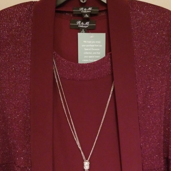 3 piece wine red dress - Picture 4 of 7